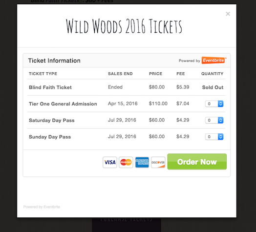 Wild Woods - Tickets