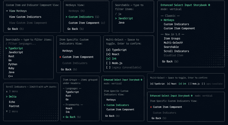 Featured image for ink-enhanced-select-input 1.0: headless hook, multi-select, search, and groups