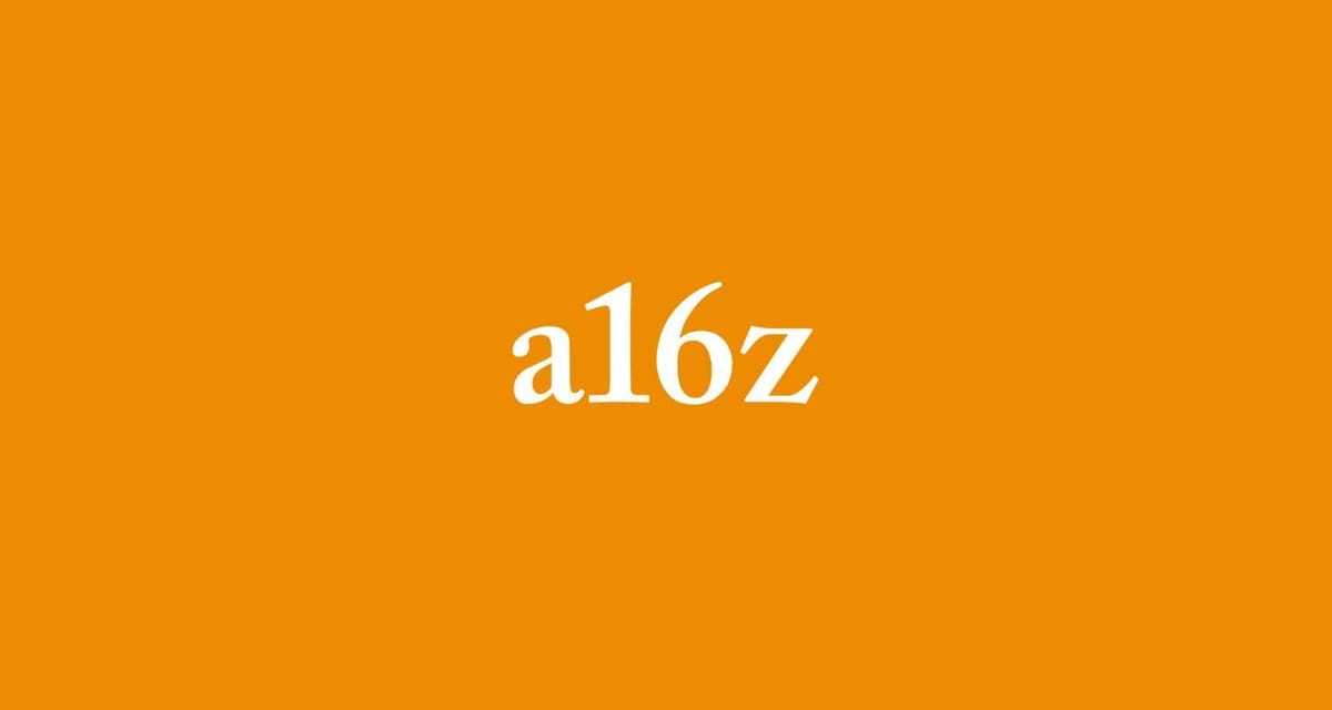 A16z on an orange background