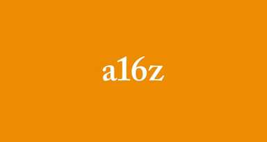 A16z on an orange background