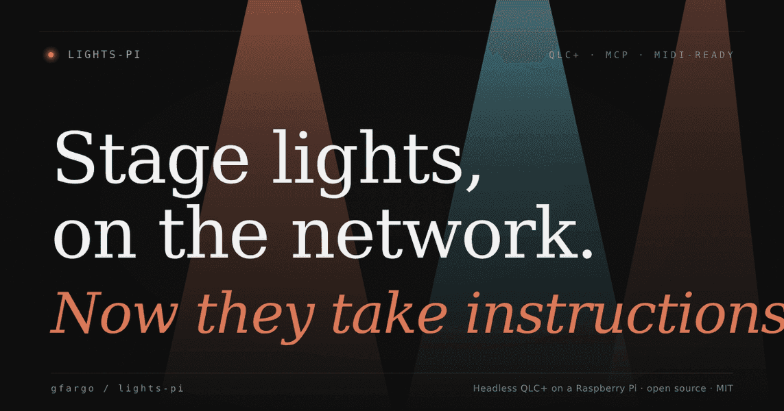 Building Lights Pi: a friendlier face for QLC+ in a studio featured image