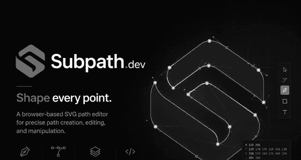 Featured image for One Year In: How SVG Path Editor evolved into Subpath