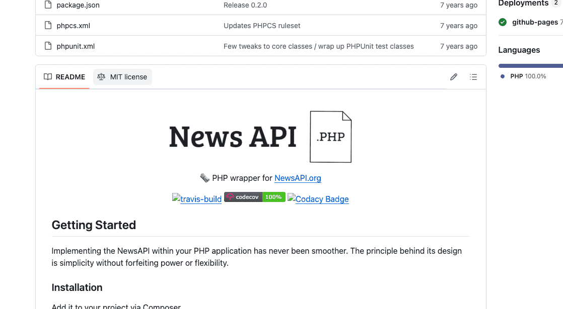 NewsAPI PHP Client