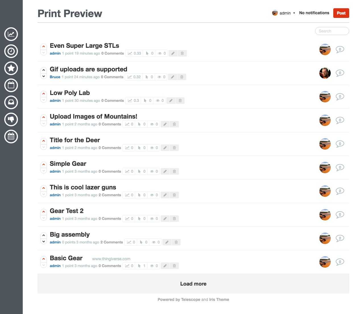 PrintBoards: 3D Printing Social Reddit Clone