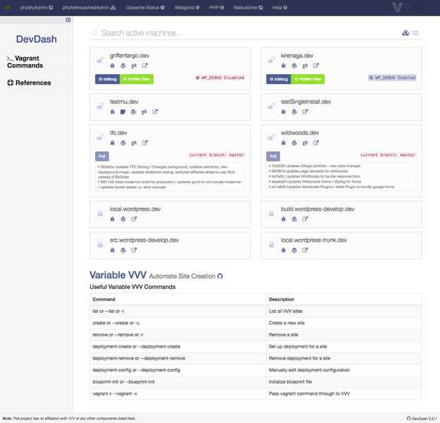 DevDash: Custom Dashboard for VVV featured image