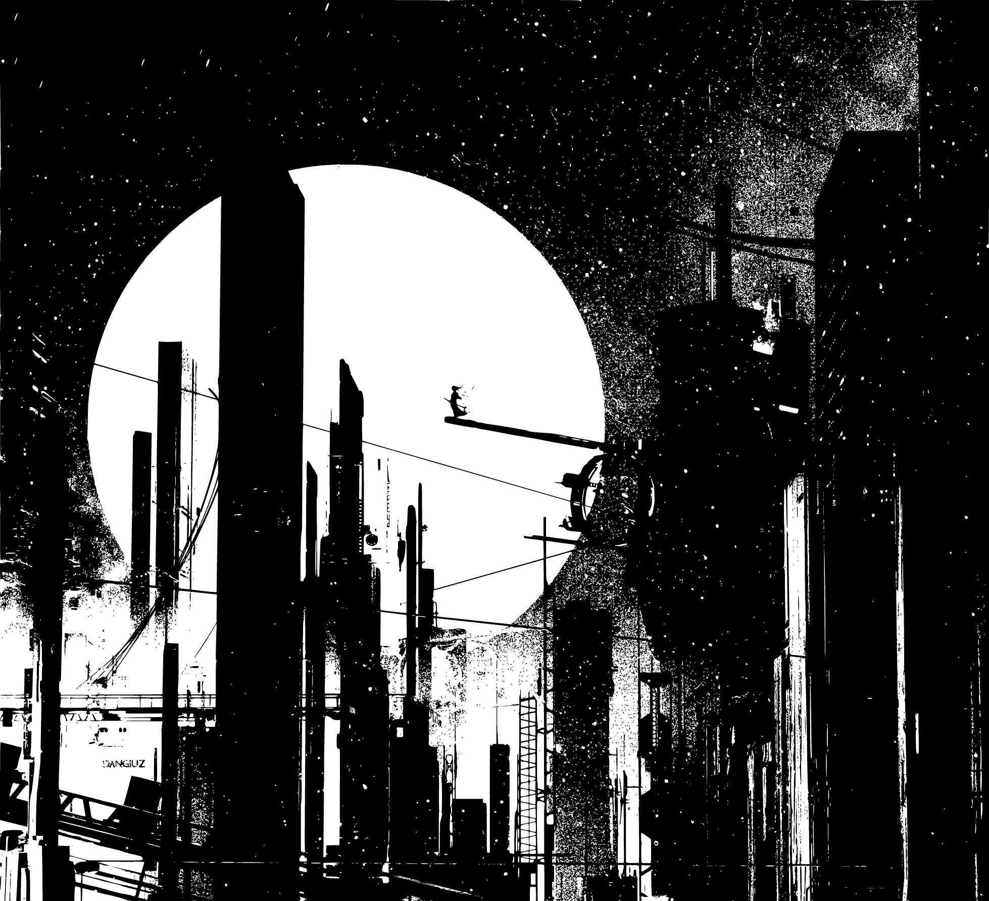 background image of night city