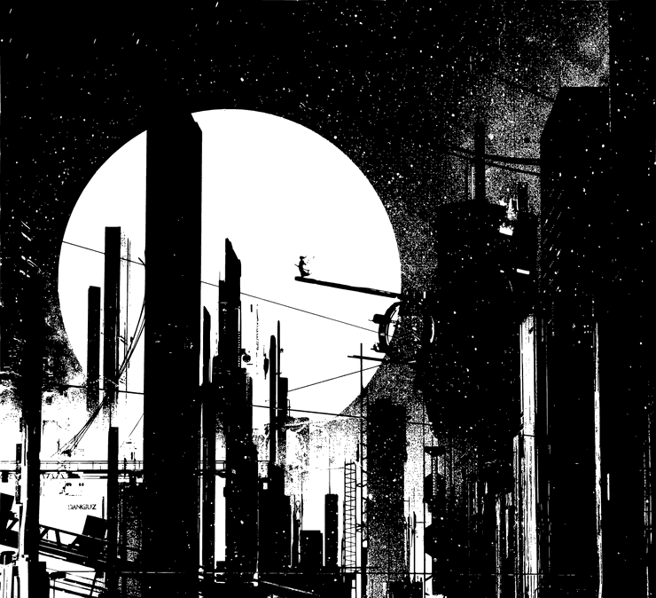 background image of night city